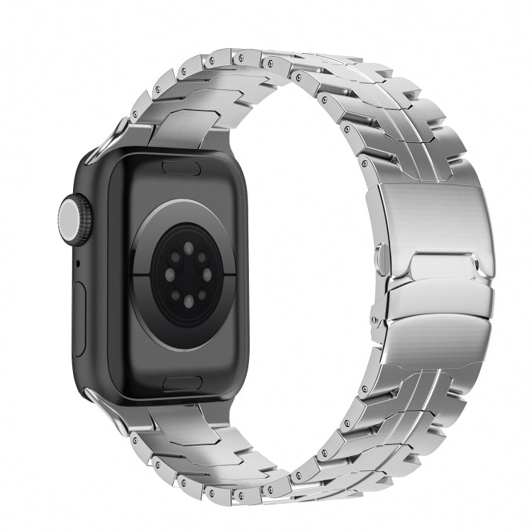 Double Lock Buckle Turtle Titanium Steel Watch Band, For Apple Watch SE 40mm, For Apple Watch SE 44mm, For Apple Watch Series 6 40mm, For Apple Watch Series 6 44mm, For Apple Watch Series 5 44mm, For Apple Watch Series 5 40mm                           ...