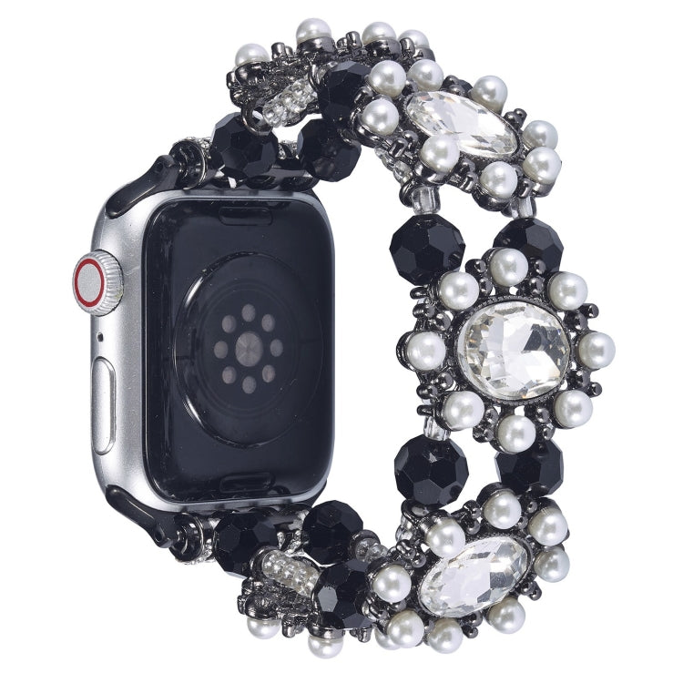 Beaded Pearl Gemstone Bracelet Watch Band, For Apple Watch SE 40mm, For Apple Watch SE 44mm, For Apple Watch Series 6 40mm, For Apple Watch Series 6 44mm, For Apple Watch Series 5 44mm, For Apple Watch Series 5 40mm, For Apple Watch Series 4 44mm      ...