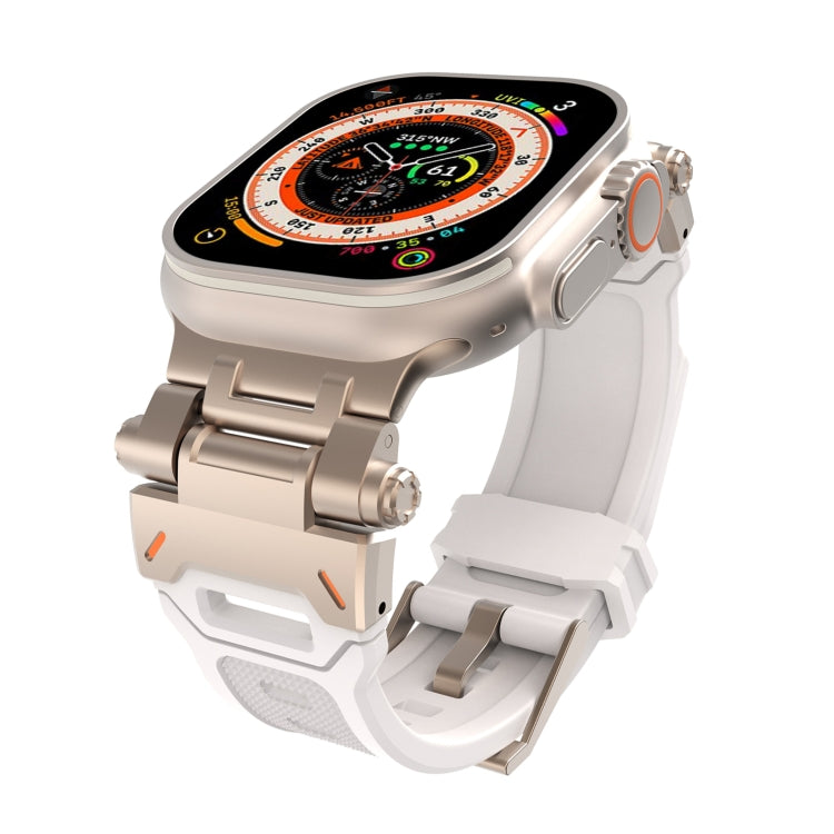 Stainless Steel Connector TPU Watch Band, For Apple Watch Series 8 45mm, For Apple Watch SE 2022 44mm
