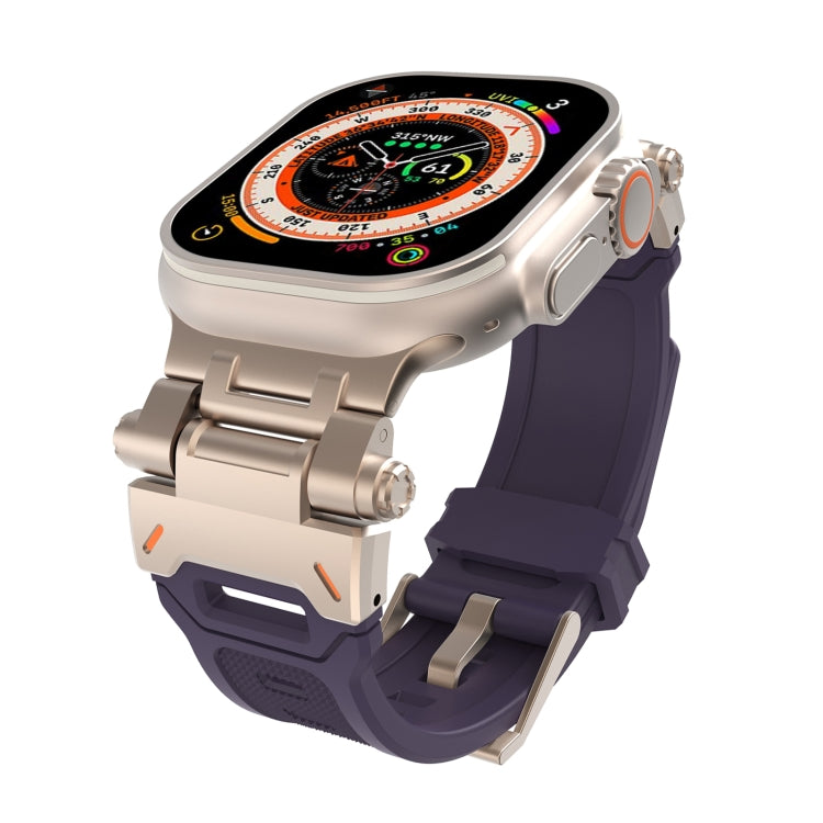Stainless Steel Connector TPU Watch Band, For Apple Watch Series 7 45mm, For Apple Watch SE 44mm