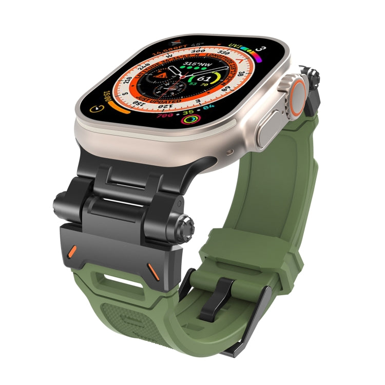 Stainless Steel Connector TPU Watch Band, For Apple Watch Series 7 45mm, For Apple Watch SE 44mm