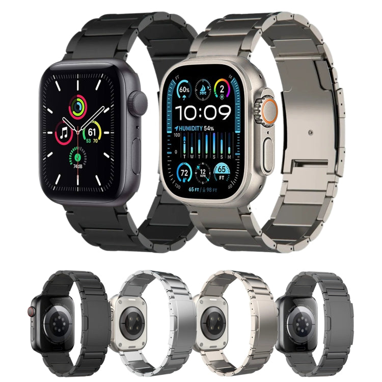 Titanium Metal Watch Band, For Apple Watch Series 10 46mm, For Apple Watch Series 10 42mm, For Apple Watch SE 2023 44mm, For Apple Watch SE 2023 40mm, For Apple Watch Ultra 2 49mm, For Apple Watch Series 9 45mm, For Apple Watch Series 9 41mm           ...