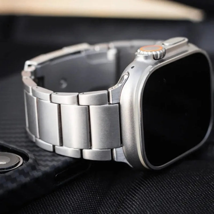 Titanium Metal Watch Band, For Apple Watch Series 10 46mm, For Apple Watch Series 10 42mm, For Apple Watch SE 2023 44mm, For Apple Watch SE 2023 40mm, For Apple Watch Ultra 2 49mm, For Apple Watch Series 9 45mm, For Apple Watch Series 9 41mm           ...