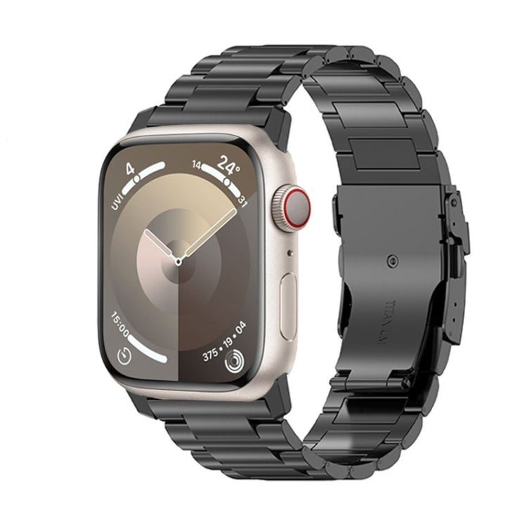 26mm Safety Buckle Titanium Alloy Watch Band, For Apple Watch SE 2023 44mm, For Apple Watch Ultra 2 49mm, For Apple Watch Series 9 45mm, For Apple Watch Ultra 49mm, For Apple Watch Series 8 45mm, For Apple Watch SE 2022 44mm, For Apple Watch Series 7 4...