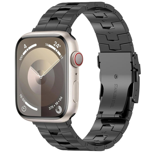 Rice Ears Safety Buckle Titanium Alloy Watch Band, For Apple Watch Series 5 44mm, For Apple Watch Series 4 44mm, For Apple Watch Series 3 42mm