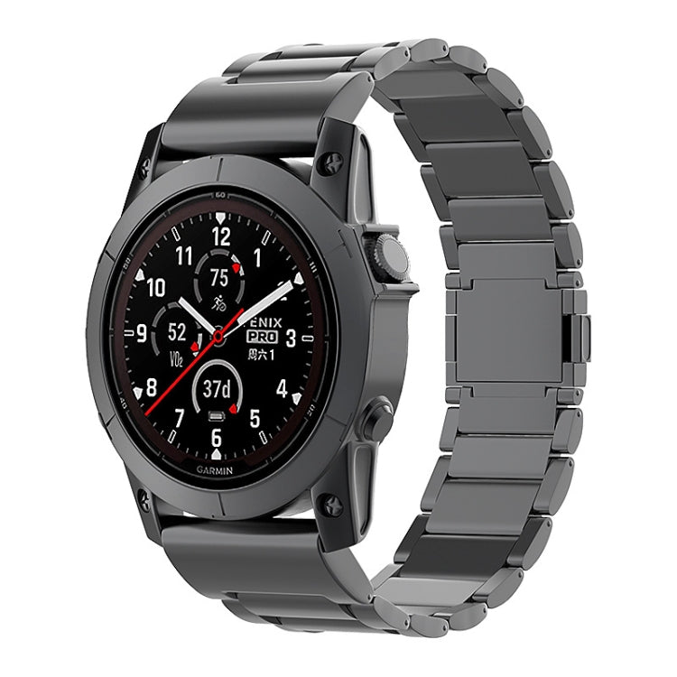22mm Three-Bead Magnetic Buckle Metal Quick Release Watch Band, For Garmin Fenix 7 / Forerunner 965