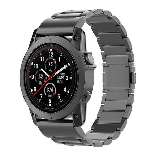 22mm Three-Bead Magnetic Buckle Metal Quick Release Watch Band, For Garmin Fenix 7 / Forerunner 965