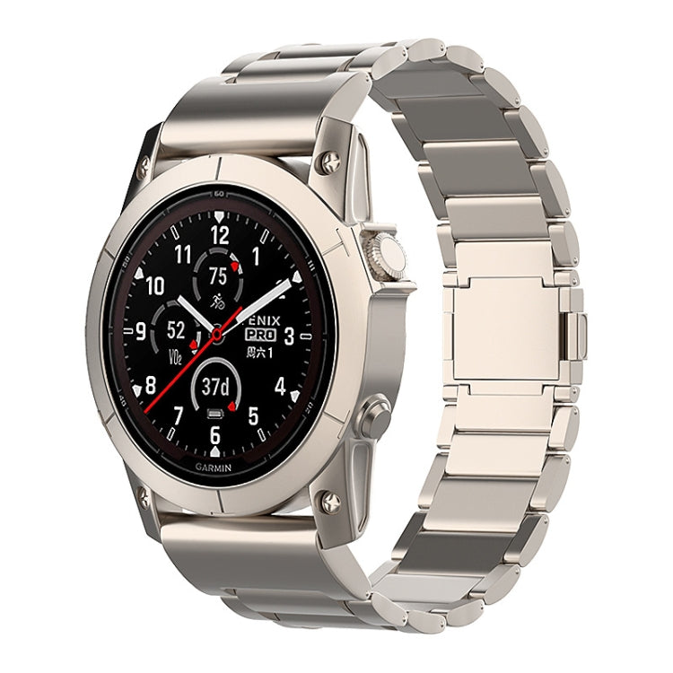 22mm Three-Bead Magnetic Buckle Metal Quick Release Watch Band, For Garmin Fenix 7 / Forerunner 965