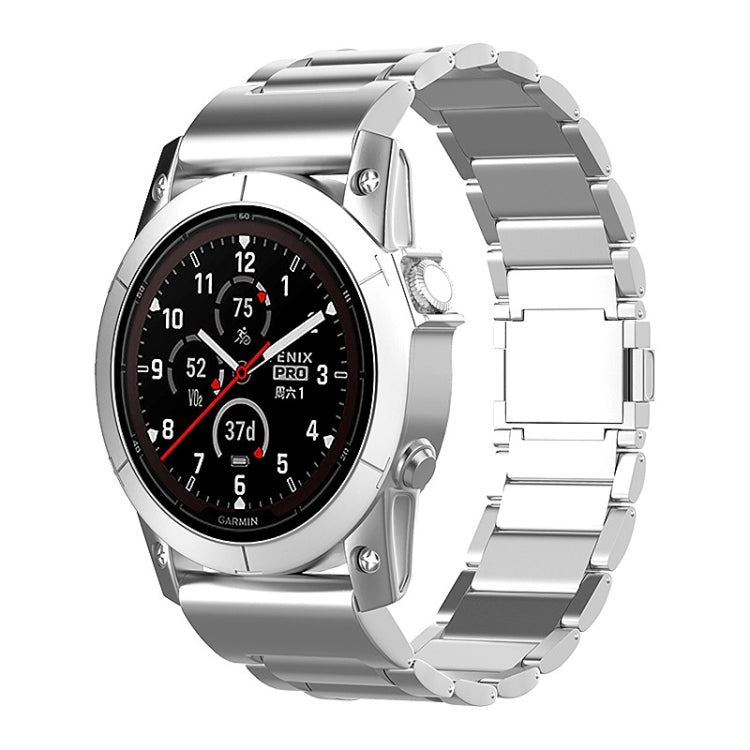 22mm Three-Bead Magnetic Buckle Metal Quick Release Watch Band, For Garmin Fenix 7 / Forerunner 965