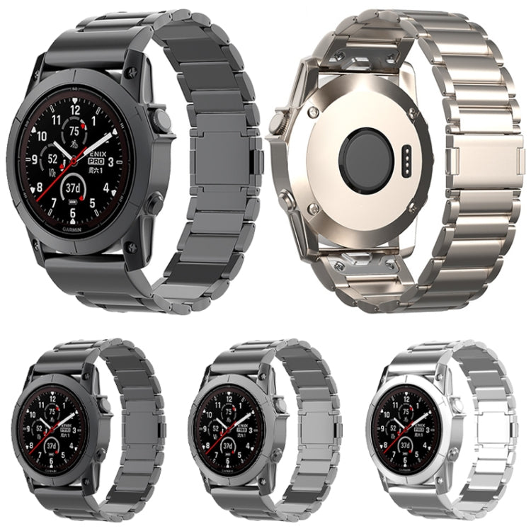 22mm Three-Bead Magnetic Buckle Metal Quick Release Watch Band, For Garmin Fenix 7 / Forerunner 965