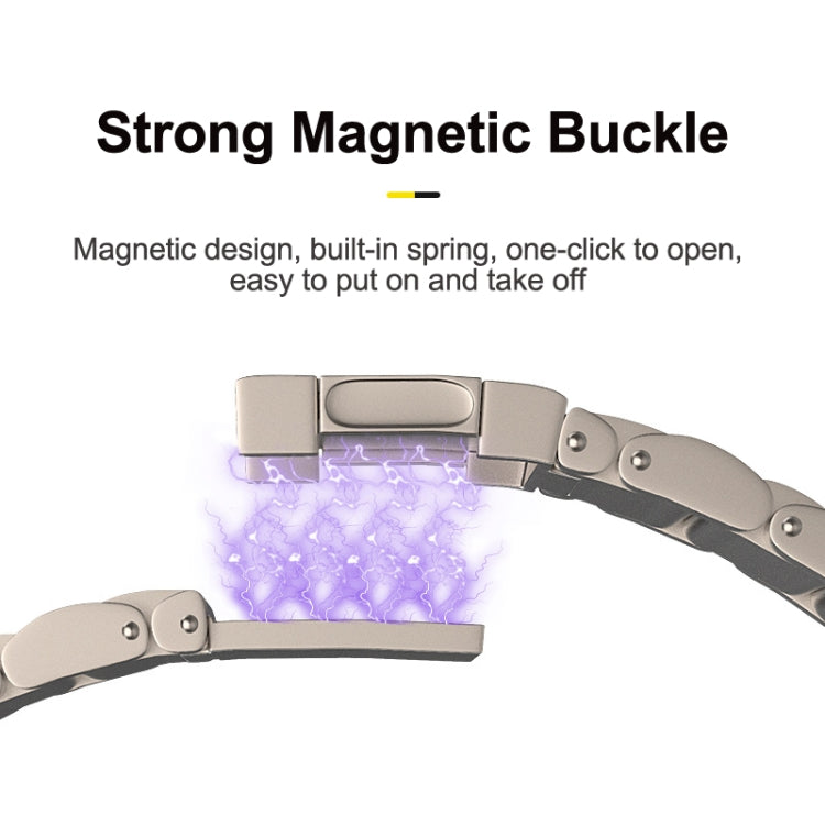 22mm Three-Bead Magnetic Buckle Metal Quick Release Watch Band, For Garmin Fenix 7 / Forerunner 965