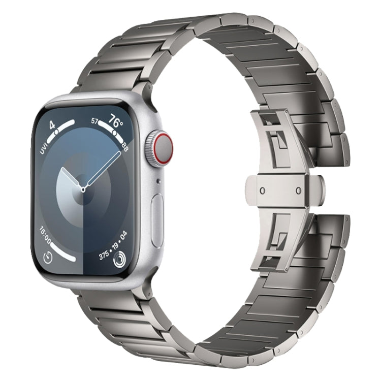 I-shaped Butterfly Buckle Titanium Alloy Watch Band, For Apple Watch SE 2023 44mm, For Apple Watch Ultra 2 49mm, For Apple Watch Series 9 45mm, For Apple Watch Ultra 49mm, For Apple Watch Series 8 45mm, For Apple Watch SE 2022 44mm                     ...