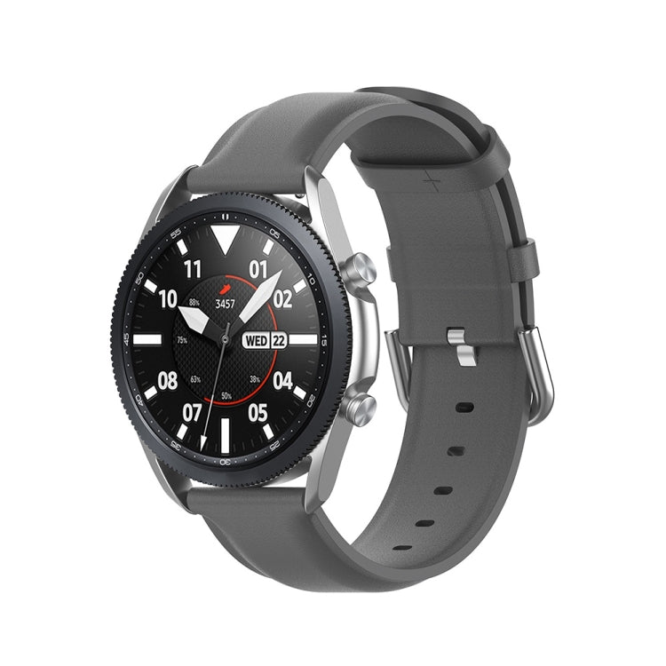 Round Tail Leather Strap, Size: Free Size 20mm, For Galaxy Watch 3 41mm