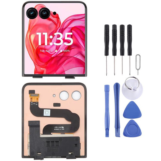 Original LCD Secondary Screen with Digitizer Full Assembly, For Motorola Razr 50 Ultra, For Motorola Razr 40 Ultra/Razr+ 2023