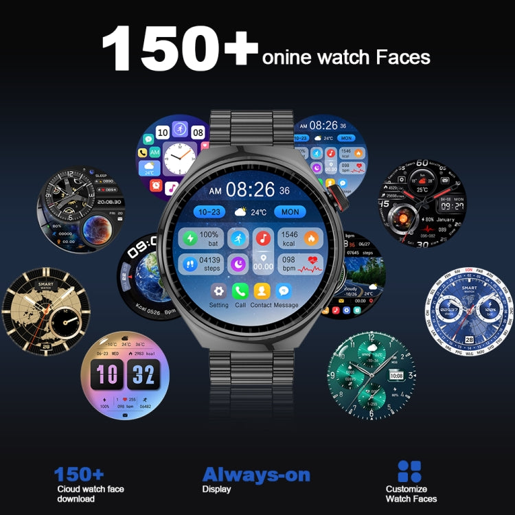 LF38 1.6 inch IPS Screen Steel Strap Smart Watch Supports Blood Oxygen Monitoring