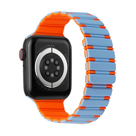 Two-color Magnetic Silicone Watch Band, For Apple Watch SE 2023 44mm, For Apple Watch SE 2023 40mm, For Apple Watch Ultra 2 49mm, For Apple Watch Series 9 45mm