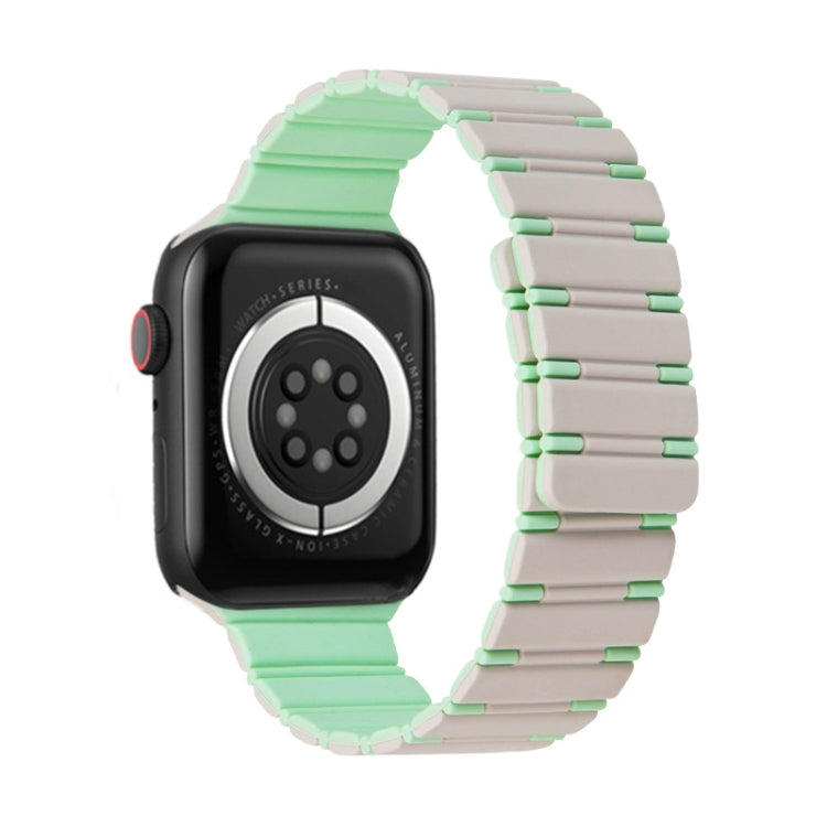 Two-color Magnetic Silicone Watch Band, For Apple Watch Series 3 38mm, For Apple Watch Series 3 42mm