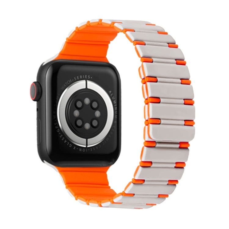 Two-color Magnetic Silicone Watch Band, For Apple Watch Series 3 38mm, For Apple Watch Series 3 42mm
