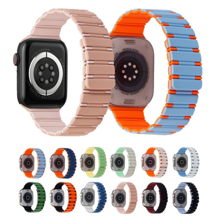 Two-color Magnetic Silicone Watch Band, For Apple Watch Series 3 38mm, For Apple Watch Series 3 42mm
