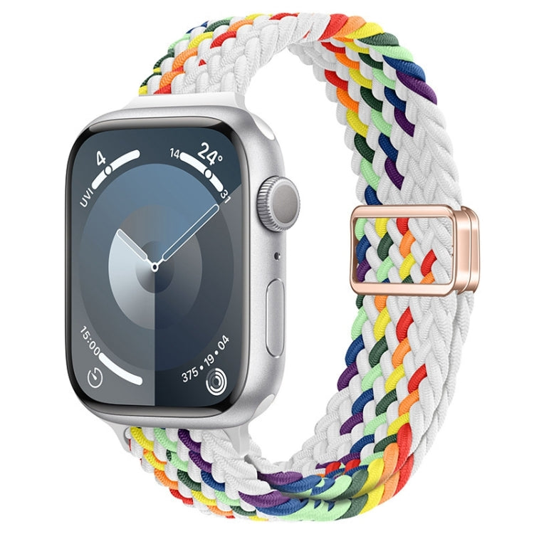 Slim Magnetic Buckle Nylon Braided Watch Band, For Apple Watch Ultra 2 49mm, For Apple Watch Series 9 45mm