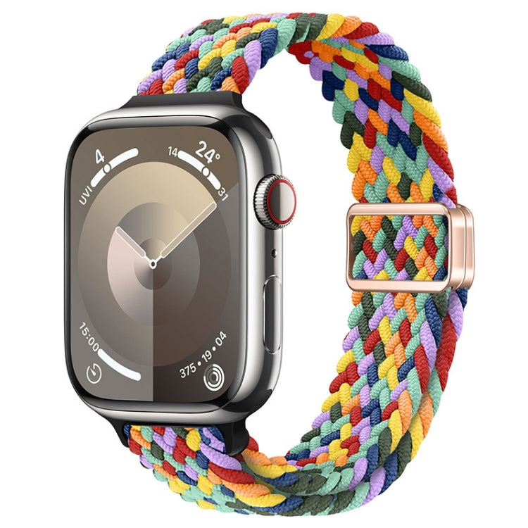 Slim Magnetic Buckle Nylon Braided Watch Band, For Apple Watch Series 9 41mm, For Apple Watch Ultra 49mm