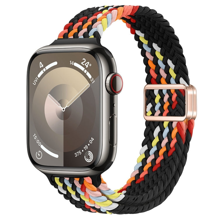 Slim Magnetic Buckle Nylon Braided Watch Band, For Apple Watch Series 9 41mm, For Apple Watch Ultra 49mm