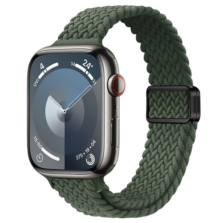 Slim Magnetic Buckle Nylon Braided Watch Band, For Apple Watch Series 8 41mm, For Apple Watch Series 8 45mm