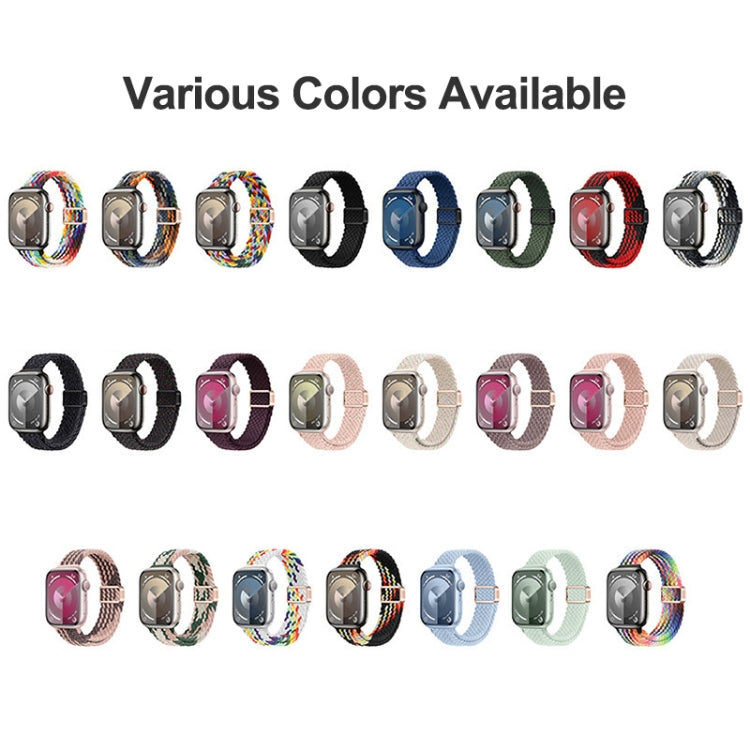 Slim Magnetic Buckle Nylon Braided Watch Band, For Apple Watch Series 6 40mm, For Apple Watch Series 6 44mm