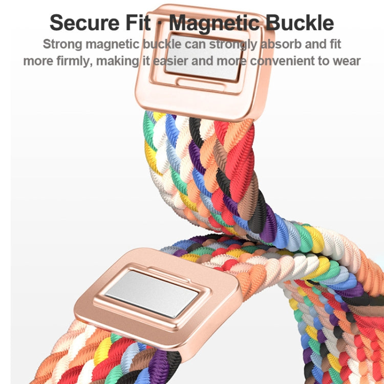 Slim Magnetic Buckle Nylon Braided Watch Band, For Apple Watch Series 10 46mm, For Apple Watch Series 10 42mm