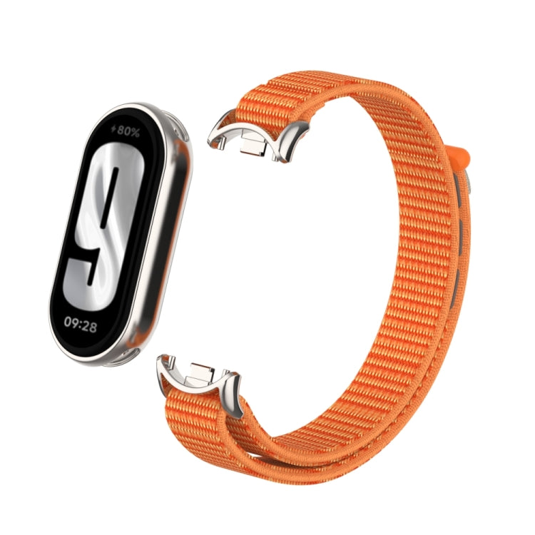 Metal Connector + Loop Nylon Hook and Loop Fastener Watch Band, For Xiaomi Smart Band 9 / 8