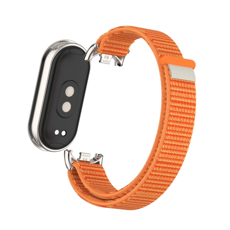 Metal Connector + Loop Nylon Hook and Loop Fastener Watch Band, For Xiaomi Smart Band 9 / 8