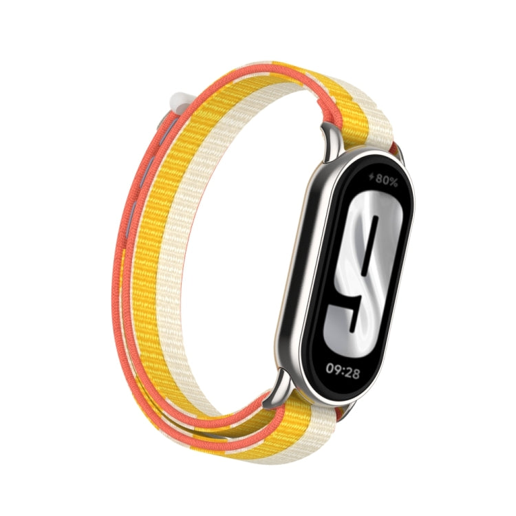Metal Connector + Loop Nylon Hook and Loop Fastener Watch Band, For Xiaomi Smart Band 9 / 8