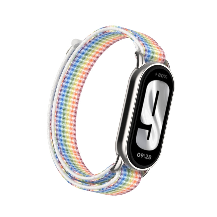 Metal Connector + Loop Nylon Hook and Loop Fastener Watch Band, For Xiaomi Smart Band 9 / 8