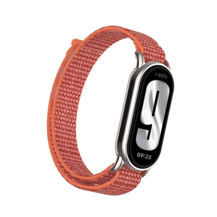 Metal Connector + Loop Nylon Hook and Loop Fastener Watch Band, For Xiaomi Smart Band 9 / 8