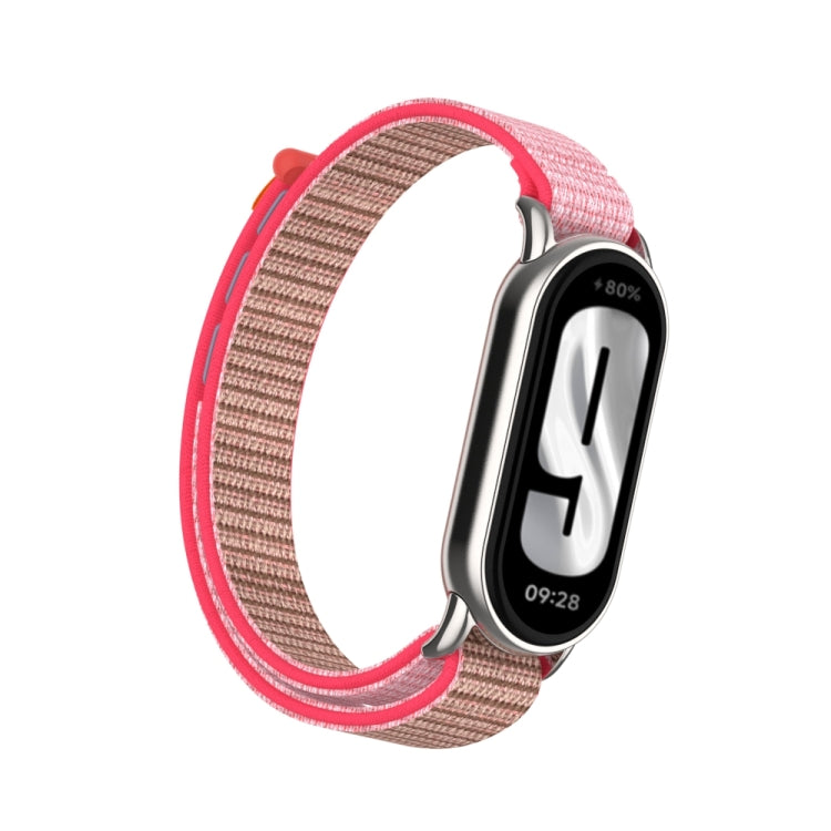 Metal Connector + Loop Nylon Hook and Loop Fastener Watch Band, For Xiaomi Smart Band 9 / 8