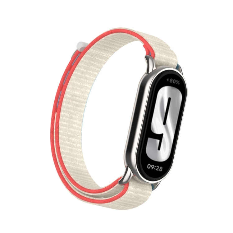 Metal Connector + Loop Nylon Hook and Loop Fastener Watch Band, For Xiaomi Smart Band 9 / 8