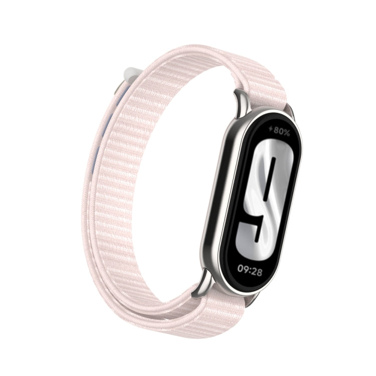 Metal Connector + Loop Nylon Hook and Loop Fastener Watch Band, For Xiaomi Smart Band 9 / 8