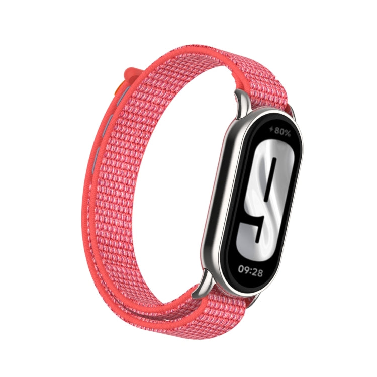 Metal Connector + Loop Nylon Hook and Loop Fastener Watch Band, For Xiaomi Smart Band 9 / 8