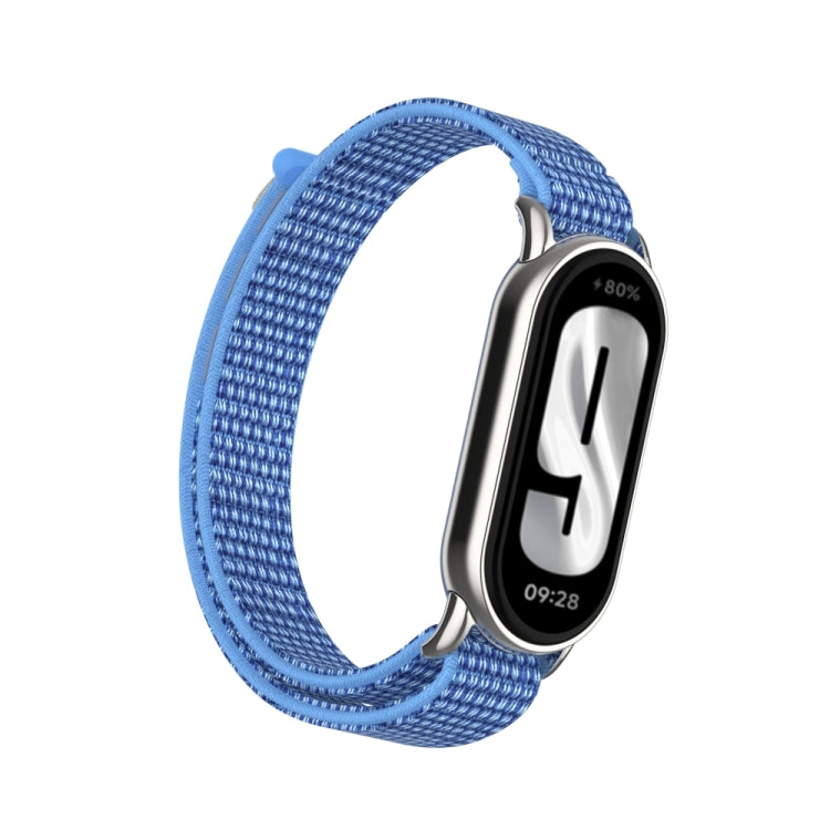 Metal Connector + Loop Nylon Hook and Loop Fastener Watch Band, For Xiaomi Smart Band 9 / 8