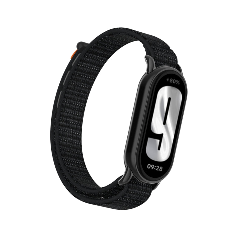 Metal Connector + Loop Nylon Hook and Loop Fastener Watch Band, For Xiaomi Smart Band 9 / 8