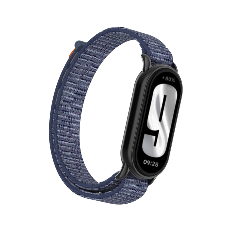 Metal Connector + Loop Nylon Hook and Loop Fastener Watch Band, For Xiaomi Smart Band 9 / 8