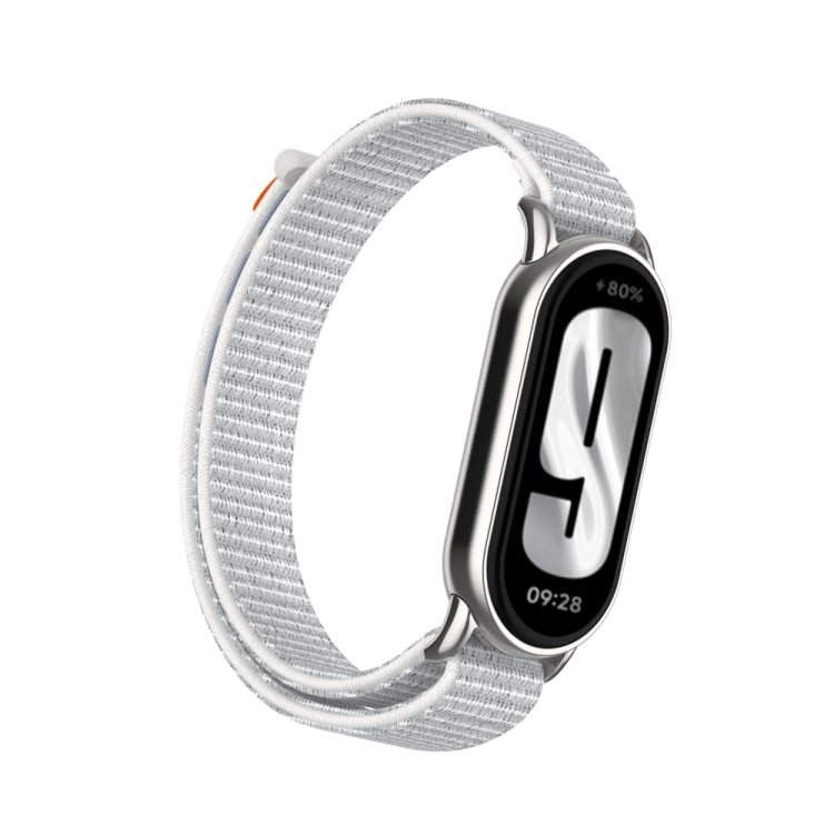 Metal Connector + Loop Nylon Hook and Loop Fastener Watch Band, For Xiaomi Smart Band 9 / 8