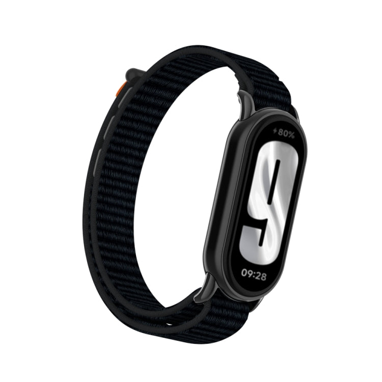Metal Connector + Loop Nylon Hook and Loop Fastener Watch Band, For Xiaomi Smart Band 9 / 8