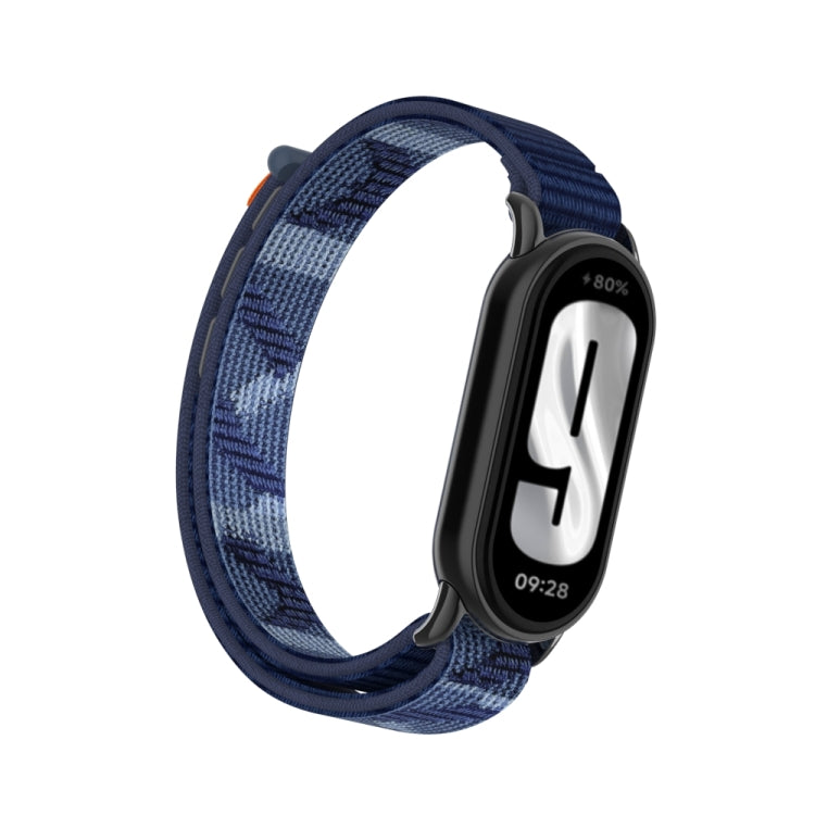 Metal Connector + Loop Nylon Hook and Loop Fastener Watch Band, For Xiaomi Smart Band 9 / 8