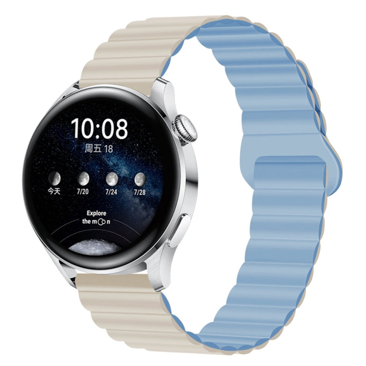 Two Color Magnetic Silicone Watch Band, 20mm