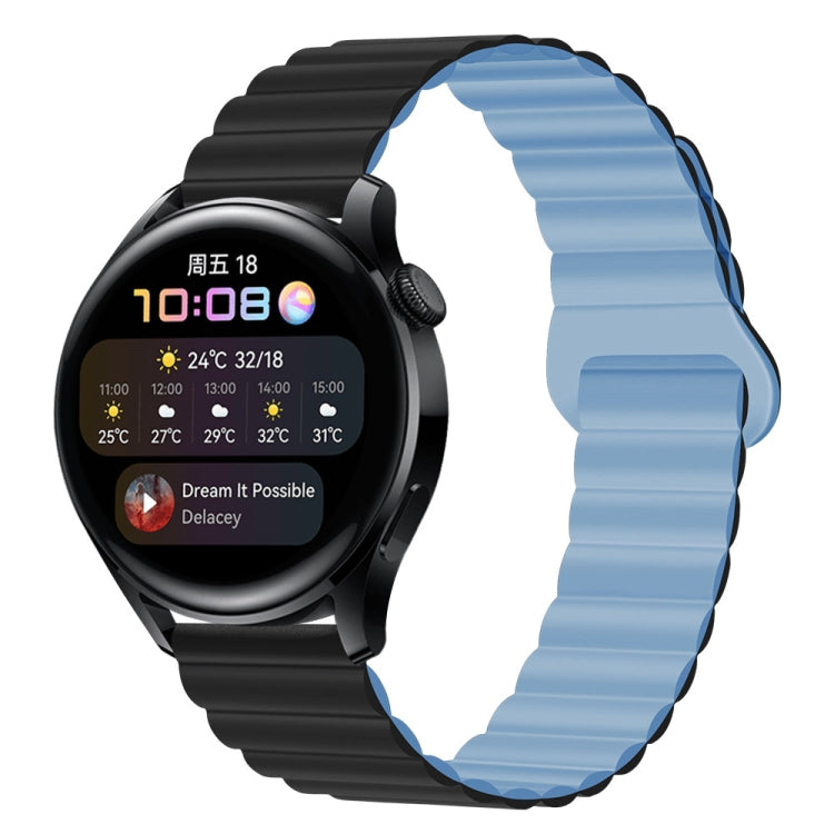 Two Color Magnetic Silicone Watch Band, 20mm