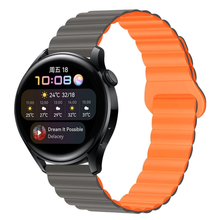 Two Color Magnetic Silicone Watch Band, 20mm