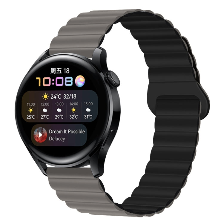 Two Color Magnetic Silicone Watch Band, 20mm