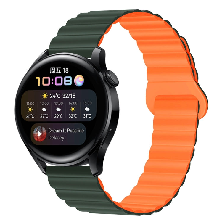 Two Color Magnetic Silicone Watch Band, 20mm