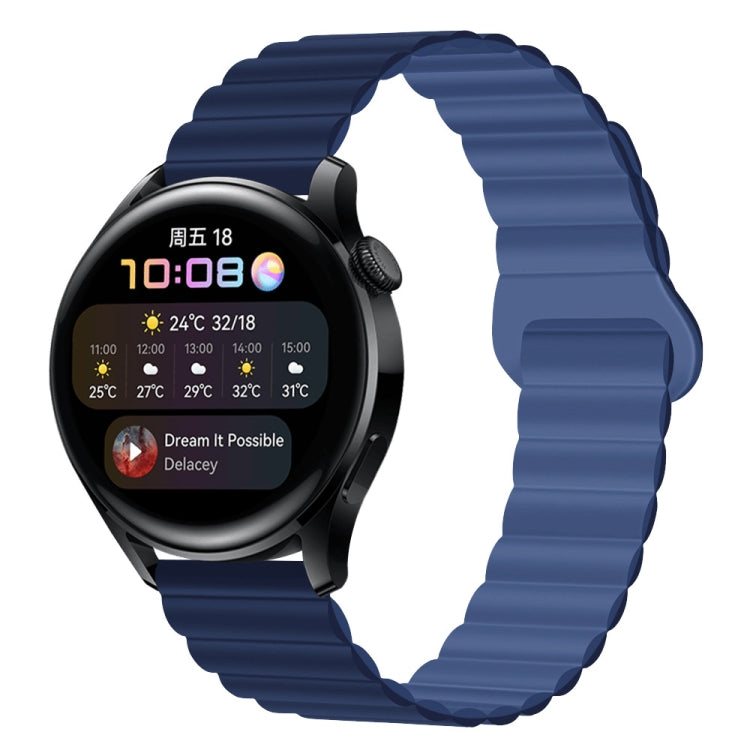 Two Color Magnetic Silicone Watch Band, 20mm
